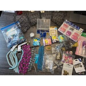 Crafter Purge - Jewelry Making Supplies Craft Lot Beads Charms Findings Organize